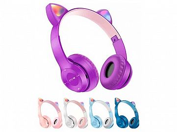 P47M-AURICULAR VINCHA GATITO BLUETOOTH C/LUZ Y08