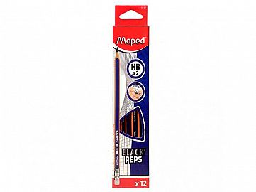 BLACK PEPS LAPICES GRAFITO HB MAPED(12) 850821-