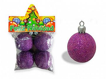 221-GLOBO Nº5 X4 GLITTER 05GL VIOLETA