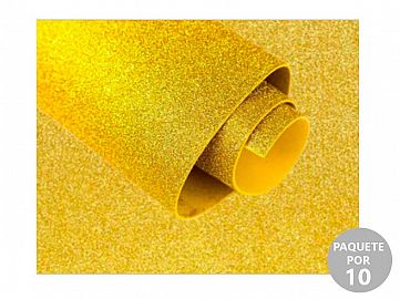 GOMA EVA GLITTER AMARILLO 60X40X1,5MM 40102-7 S1